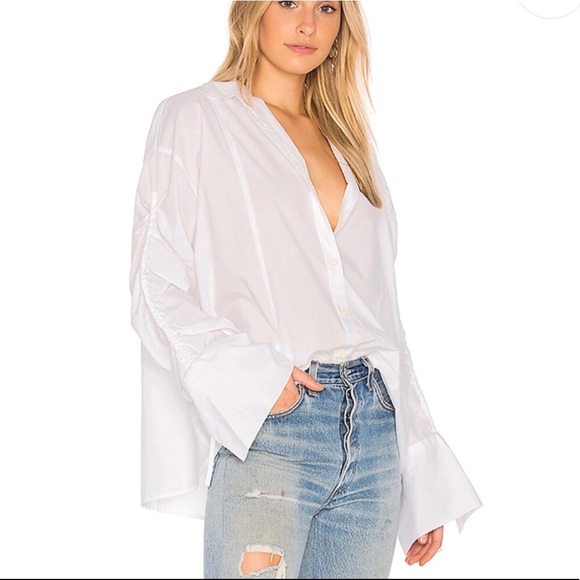 Free People Tops - FREE PEOPLE brown eyed girl button down white top